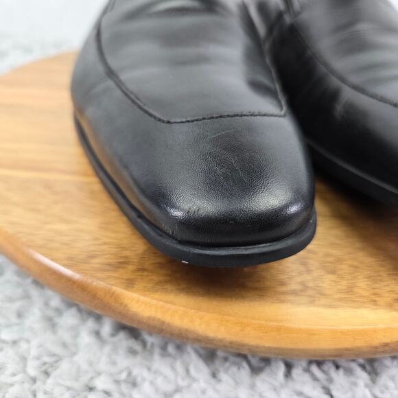 Hugo Boss Varmons Black Leather Casual Lifestyle Daily Slip On Loafers Mens 11 - Picture 9 of 16